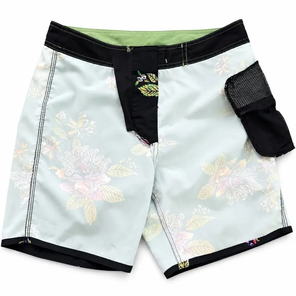 Lost Bside Boardshorts Black Floral Surf Swim Trunks Men’s Size 30